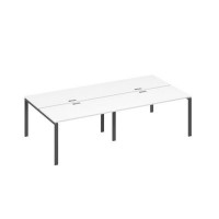 А4 А1 174-2 БП (Белый премиум/Антрацит) Рабочая станция на металлокаркасе UNO 4х140