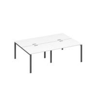 А4 А1 176-2 БП (Белый премиум/Антрацит) Рабочая станция металлокаркас UNO 4х120