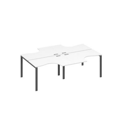 А4 А1 180-2 БП (Белый премиум/Антрацит) Рабочая станция UNO столы 4х120 Классика