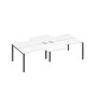 А4 А1 181-2 БП (Белый премиум/Антрацит) Рабочая станция UNO столы 4х140 Классика