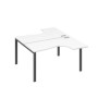 А4 А1 181 БП (Белый премиум/Антрацит) Рабочая станция опоры UNO столы 2х140 Классика