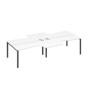 А4 А1 182-2 БП (Белый премиум/Антрацит) Рабочая станция UNO столы 4х160 Классика