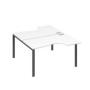 А4 А1 184 БП (Белый премиум/Антрацит) Рабочая станция опоры UNO столы 2х140 Классика