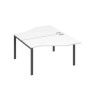 А4 А1 187 БП (Белый премиум/Антрацит) Рабочая станция опоры UNO со столами Техно 2х140