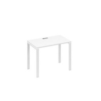 А4 Б1 002 БП (Белый премиум/Белый) Стол письменный на металлокаркасе UNO