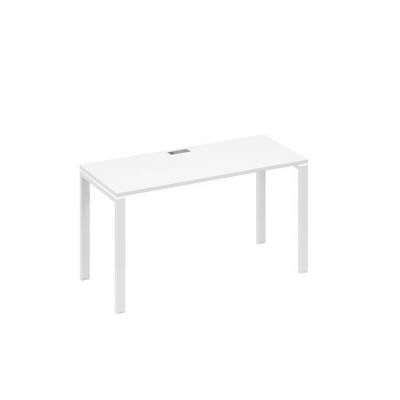 А4 Б1 004 БП (Белый премиум/Белый) Стол письменный на металлокаркасе UNO