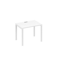 А4 Б1 012 БП (Белый премиум/Белый) Стол письменный на металлокаркасе UNO