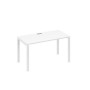 А4 Б1 014 БП (Белый премиум/Белый) Стол письменный на металлокаркасе UNO