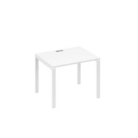 А4 Б1 022 БП (Белый премиум/Белый) Стол письменный на металлокаркасе UNO