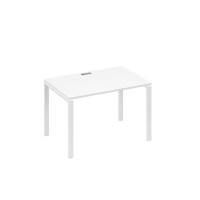 А4 Б1 023 БП (Белый премиум/Белый) Стол письменный на металлокаркасе UNO