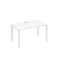 А4 Б1 024 БП (Белый премиум/Белый) Стол письменный на металлокаркасе UNO