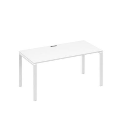 А4 Б1 025 БП (Белый премиум/Белый) Стол письменный на металлокаркасе UNO