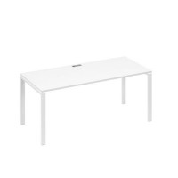 А4 Б1 026 БП (Белый премиум/Белый) Стол письменный на металлокаркасе UNO