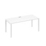 А4 Б1 026 БП (Белый премиум/Белый) Стол письменный на металлокаркасе UNO