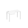 А4 Б1 031 БП (Белый премиум/Белый) Стол эргономичный левый "Классика" на металлокаркасе UNO