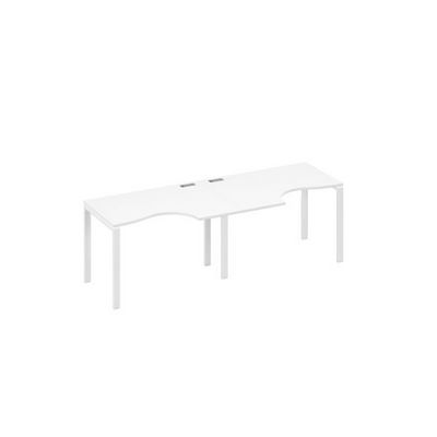 А4 Б1 041-2 БП (Белый премиум/Белый) Рабочая станция UNO 2х120 столы Классика эргономичные