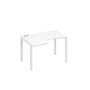 А4 Б1 041 БП (Белый премиум/Белый) Стол эргономичный левый "Классика" на металлокаркасе UNO
