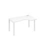 А4 Б1 044 БП (Белый премиум/Белый) Стол эргономичный правый "Классика" на металлокаркасе UNO