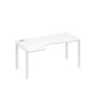 А4 Б1 045 БП (Белый премиум/Белый) Стол эргономичный левый "Классика" на металлокаркасе UNO