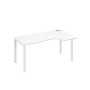 А4 Б1 046 БП (Белый премиум/Белый) Стол эргономичный правый "Классика" на металлокаркасе UNO