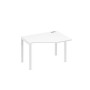 А4 Б1 052 БП (Белый премиум/Белый) Стол эргономичный правый "Техно" на металлокаркасе UNO