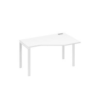 А4 Б1 054 БП (Белый премиум/Белый) Стол эргономичный правый "Техно" на металлокаркасе UNO