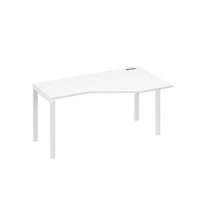А4 Б1 056 БП (Белый премиум/Белый) Стол эргономичный правый "Техно" на металлокаркасе UNO