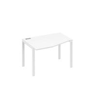 А4 Б1 061 БП (Белый премиум/Белый) Стол эргономичный левый "Техно" на металлокаркасе UNO