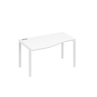 А4 Б1 063 БП (Белый премиум/Белый) Стол эргономичный левый "Техно" на металлокаркасе UNO