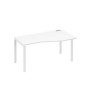 А4 Б1 066 БП (Белый премиум/Белый) Стол эргономичный правый "Техно" на металлокаркасе UNO