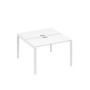 А4 Б1 170 БП (Белый премиум/Белый) Рабочая станция на каркасе UNO столы 2х120