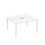 А4 Б1 171 БП (Белый премиум/Белый) Рабочая станция на каркасе UNO столы 2х140
