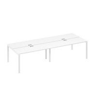 А4 Б1 172-2 БП (Белый премиум/Белый) Станция 4х160 рабочая с металлокаркасом UNO