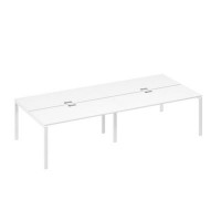 А4 Б1 175-2 БП (Белый премиум/Белый) Рабочая станция на металлокаркасе UNO 4х160