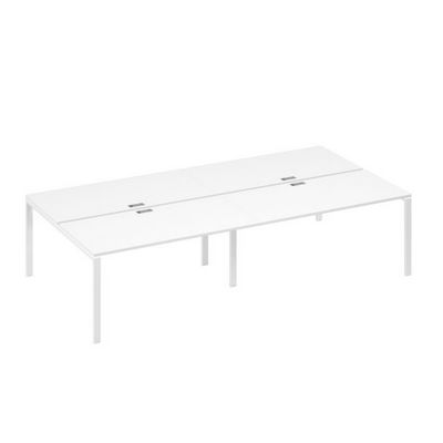 А4 Б1 178-2 БП (Белый премиум/Белый) Рабочая станция металлокаркас UNO 4х160