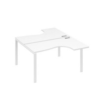 А4 Б1 181 БП (Белый премиум/Белый) Рабочая станция опоры UNO столы 2х140 Классика