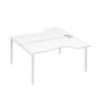 А4 Б1 185 БП (Белый премиум/Белый) Рабочая станция опоры UNO столы 2х160 Классика