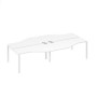 А4 Б1 188-2 БП (Белый премиум/Белый) Рабочая станция каркас UNO столы 4х160 Техно