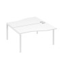 А4 Б1 191 БП (Белый премиум/Белый) Рабочая станция каркас UNO столы 2х160 Техно
