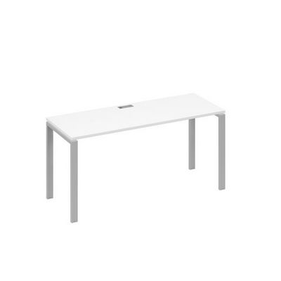 А4 С1 005 БП (Белый премиум/Серый) Стол письменный на металлокаркасе UNO