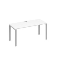 А4 С1 015 БП (Белый премиум/Серый) Стол письменный на металлокаркасе UNO