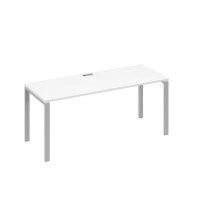 А4 С1 016 БП (Белый премиум/Серый) Стол письменный на металлокаркасе UNO