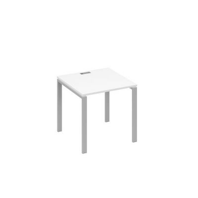 А4 С1 021 БП (Белый премиум/Серый) Стол письменный на металлокаркасе UNO