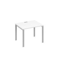 А4 С1 022 БП (Белый премиум/Серый) Стол письменный на металлокаркасе UNO