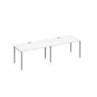 А4 С1 024-2 БП (Белый премиум/Серый) Рабочая станция 2х140 опоры UNO