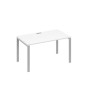А4 С1 024 БП (Белый премиум/Серый) Стол письменный на металлокаркасе UNO