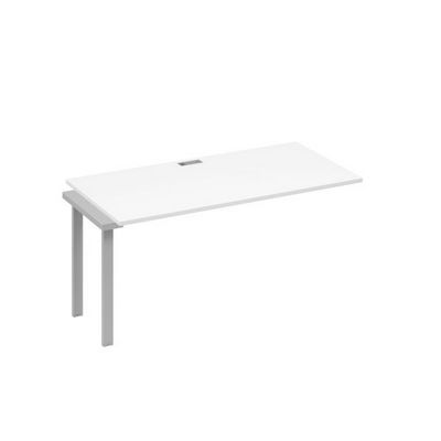 А4 С1 025-1 БП (Белый премиум/Серый) Секция стола 160 рабочей станции на каркасе UNO