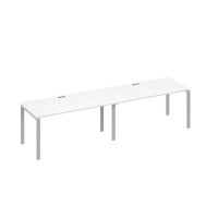 А4 С1 025-2 БП (Белый премиум/Серый) Рабочая станция 2х160 опоры UNO