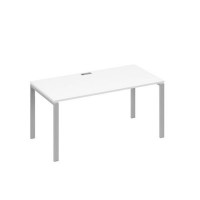 А4 С1 025 БП (Белый премиум/Серый) Стол письменный на металлокаркасе UNO