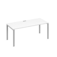 А4 С1 026 БП (Белый премиум/Серый) Стол письменный на металлокаркасе UNO
